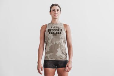 Nobull Crossfit Games® 2022 High-Neck Women's Tank Tops Camo | Australia (OU2738)